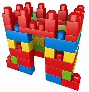 美高积木 MEGA BLOKS 大颗粒积木袋装 (70片) - 8309