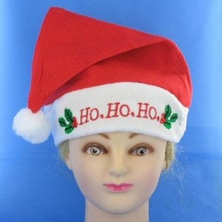 带发光灯的 &ldquo;HO HO HO&rdquo; 圣诞帽 (12件装)
