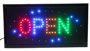 LED营业中招牌 OPEN - 4色闪烁灯