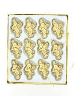 盒装12只金色圣诞天使挂件