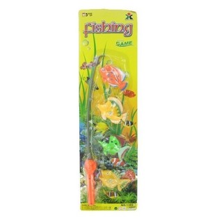磁性钓鱼玩具：鱼竿 + 4条鱼 (12套/包)