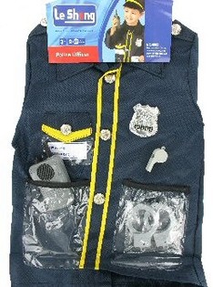 儿童警察扮演服饰套装
