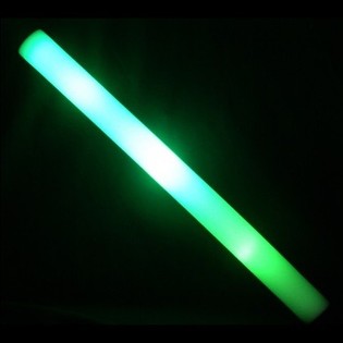 LED泡沫发光棒 - 绿色单色派对荧光棒 - 45 cm (17支装)
