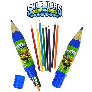 Skylanders 8色彩色铅笔大笔筒装 (6套入)
