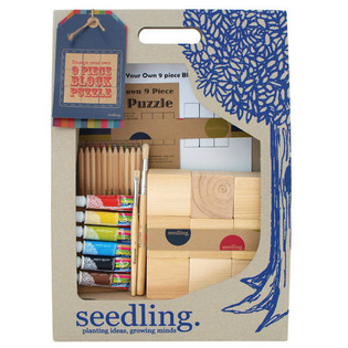Seedling 创意手作套装 - 设计你专属的9块装木制积木拼图