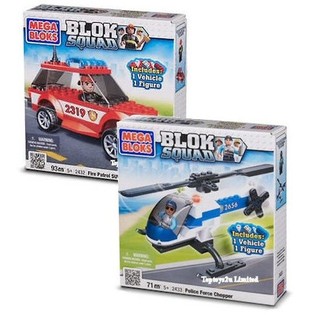 美高 MEGABLOKS - 消防巡逻SUV和警力直升机组装积木 (2盒装)