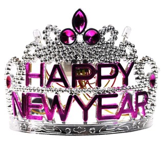 带有照明的 HAPPY NEW YEAR 王冠(10件装)