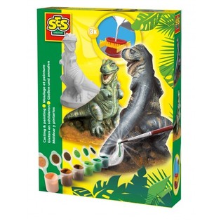 SES 石膏浇铸与涂色玩具 - 霸王龙 T-Rex (1件)