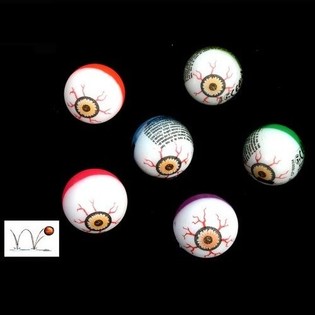 带眼睛的弹力球 - 直径 3 厘米 (48个装)
