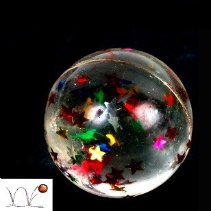 带星星的弹力球 - &Oslash; 3 厘米 (48个)