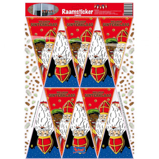 圣尼古拉斯 (Sinterklaas) 窗贴 (12件)