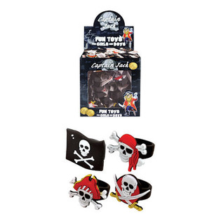 儿童硅胶戒指 海盗款 展示盒装 (156只) - 批发