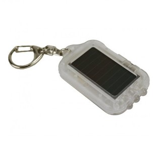 带 LED 灯的太阳能钥匙扣 - 透明 (20个)