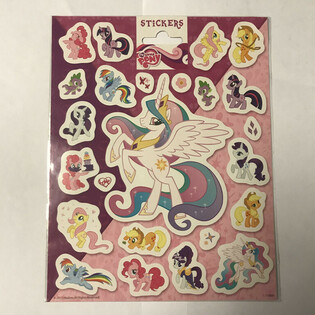 大张小马宝莉 (My Little Pony) 贴纸，20x16 厘米（10 张）