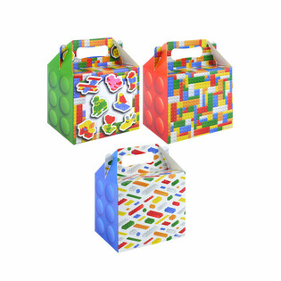 儿童套餐盒 &ndash; 积木主题 &ndash; 14 x 9.5 x 18 厘米 (24个)