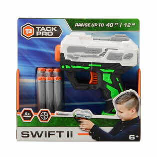 Tack Pro Swift II 飞镖玩具枪配 6 支软弹