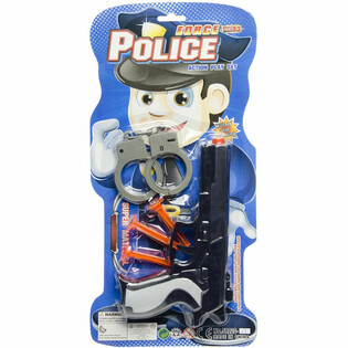 警车玩具套装（挂卡装）- 吸盘手枪与手铐组合 (6套)