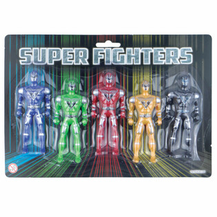 SUPER FIGHTERS - 5个动作玩偶套装（6件装）