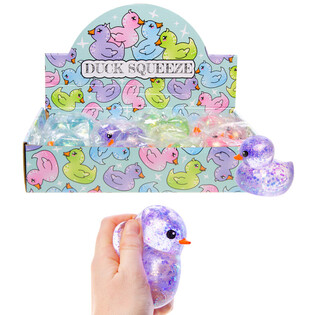 捏捏鸭 SQUEEZE DUCK - 多色混装 - 展示盒装 (12只)